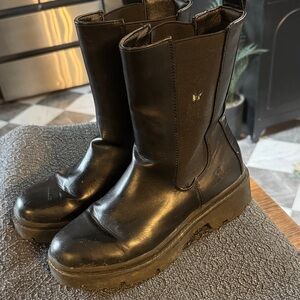 Halston Black Ankle Boots